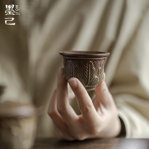 墨己 | 备前烧日式粗陶 三才盖碗 品茗杯 盖置 茶叶罐 商品图4