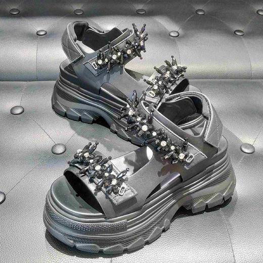 LFGJ 14651 串珠厚底偏带凉鞋 商品图11