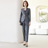 【上衣+裤子】罗蒙春秋西服套装女士正装商务通勤职业工装修身西装女 商品缩略图7