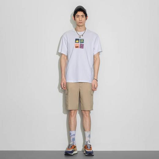 Lee商场同款23春夏新品舒适圆领多色印花男短袖T恤棉LMT0016024DR 商品图2