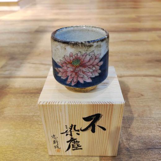 B-ZYS-8012 志野烧 荷花 粉兰款 手绘窑变杯 不染尘盒 商品图0