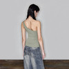 NUTH“back up”｜视觉错位挂脖吊带背心修身短款无袖上衣 商品缩略图3