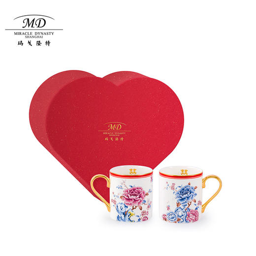 【玛戈隆特】百年好合杯子结婚对杯瓷器马克杯家用高颜值创意骨瓷礼盒 商品图4