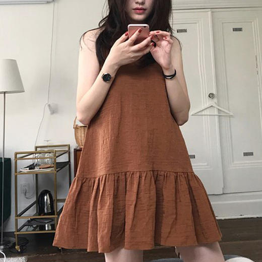 裁缝学苑A11挂脖连衣裙复古港味娃娃裙1:1服装纸样剪裁图纸牛皮纸 商品图0