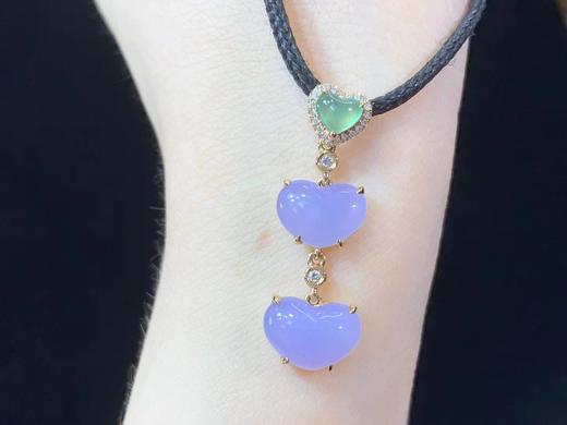 冰紫罗兰吊坠-同心链 商品图0