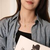 Alphatina金币珍珠项链女夏钱币轻奢小众圆牌硬币锁骨链礼物 商品缩略图2