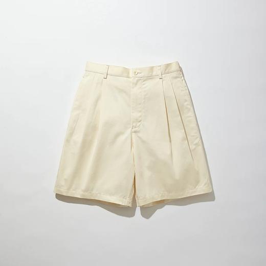 KUON Pleated Shorts 高密度编织奢华精梳棉面料宽松版短裤 商品图1