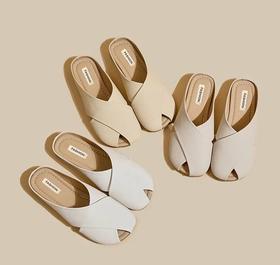 王炸不闷汗的夏季单鞋来了！半包头设计，透气舒适又百搭，通勤、约会一双搞定~