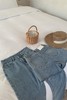 金蘑菇菇【山茶花 艾草牛仔】短裤/半裙/长裤浅蓝百搭牛仔短裤 商品缩略图5
