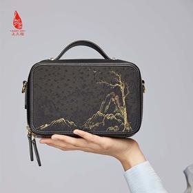 SAINTJOY/上久楷 宋锦斜背包 松雁金山来  BWW22A1602