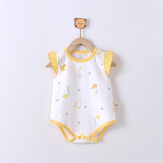 【花边袖包屁衣】宝宝衣服包屁衣婴儿夏季新生儿哈衣薄款全棉连体衣睡衣爬爬外出服 商品图2