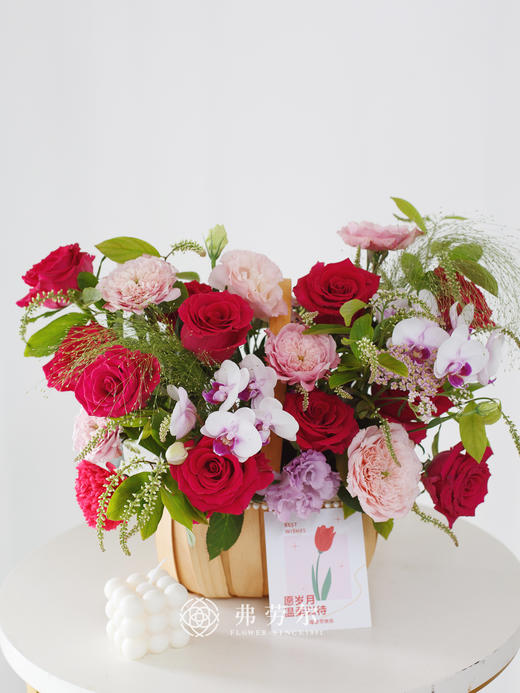 母亲节挚爱花篮（红色系） 商品图0