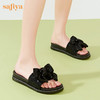 Safiya/索菲娅2023新款闲适假日亮片蝴蝶结休闲外穿平底凉拖SF32110403 商品缩略图2