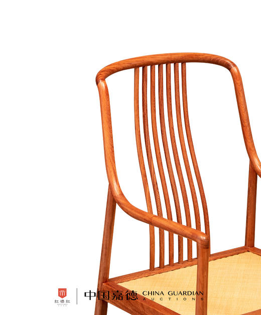 红桥红  家具严选  缅甸花梨(大果紫檀）  【S背高梳背椅 藤面】 商品图2