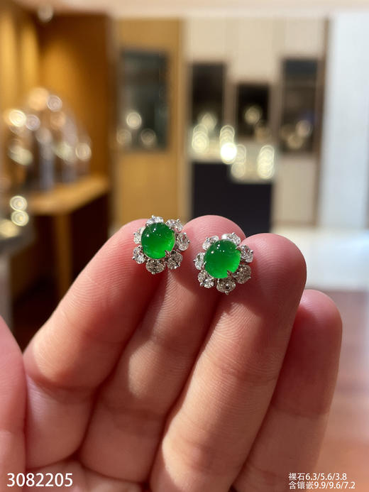 3082205，蛋面耳钉。具体价格微信咨询 商品图1