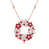 MEMORA诗普琳爱的花环系列玫瑰18K金红宝石钻石项链DN053501 商品缩略图0