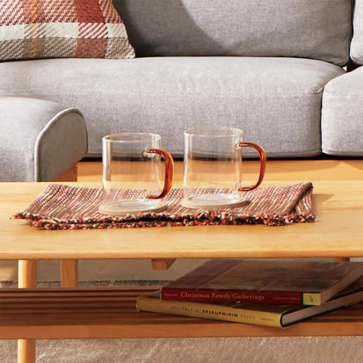 耐热玻璃马克杯 450ml 琥珀/青蓝 商品图5