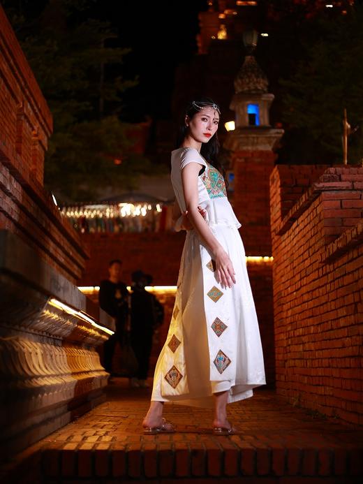 游园惊梦系列-玉宇琼楼刺绣短上衣/现货 商品图4