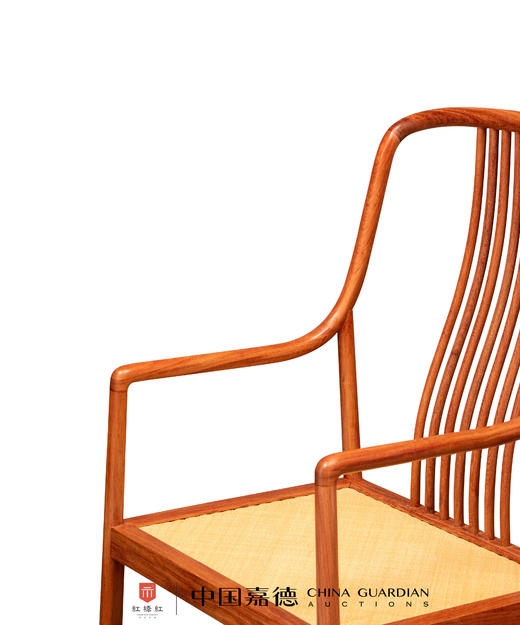 红桥红  家具严选  缅甸花梨(大果紫檀）  【S背高梳背椅 藤面】 商品图3