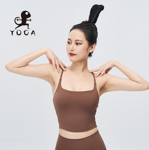 清仓款不退不换壁虎瑜伽【2305SY241】裸感弹力高弹背心（可拆卸胸垫）【发货】 商品图0
