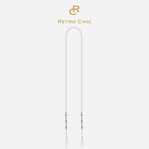 Retro Chic 意大利复古时尚首饰 方形瑬珠项链 商品图0