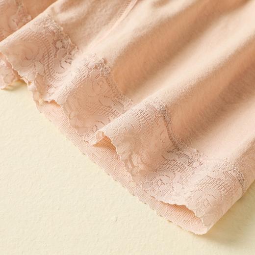 【90-150斤】裸氨女士无缝内裤精梳棉高腰弹力平角裤蕾丝花边安全裤（单条装）2015/0009/0019/0020/0022 商品图8