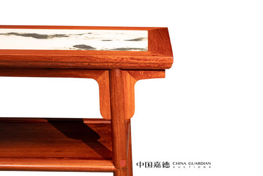 红桥红  家具严选  缅甸花梨（大果紫檀）【石面  70 刀牙带屉板双层 小酒桌 】 商品图2