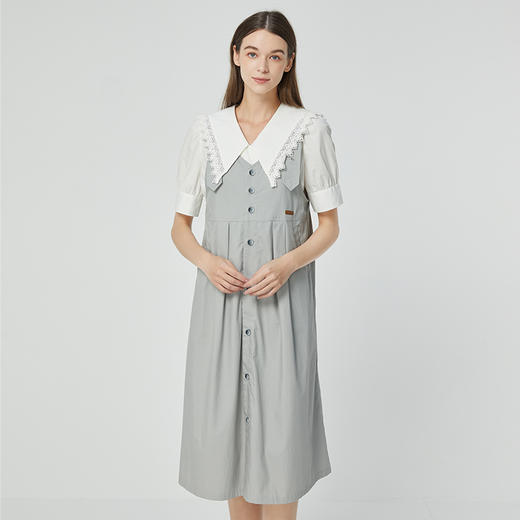 famecoco范可儿莫代尔棉连衣裙女外穿夏新款背带裙设计感小众FAB3FE004 商品图1