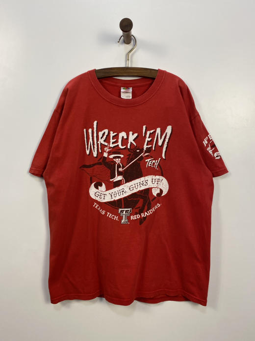  FRUIT OF THE LOOM 水果牌 德州理工大学 短袖T恤 _SST(L) 商品图1