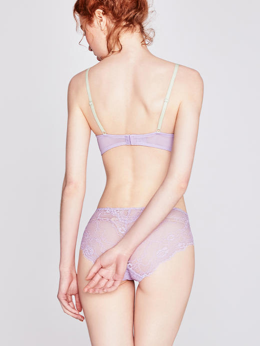 好奇蜜斯内衣女大胸显小胸夏薄法式性感蕾丝文胸罩套装防下垂  辛迪 商品图4