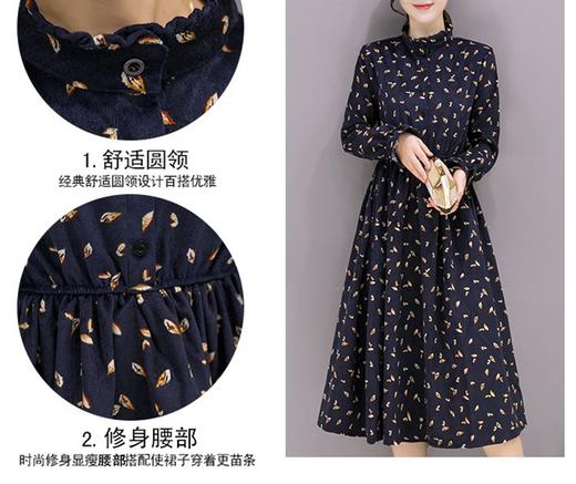 裁缝学苑 AW12长袖中长款连衣裙1:1实物服装纸样剪裁图纸牛皮纸样 商品图3