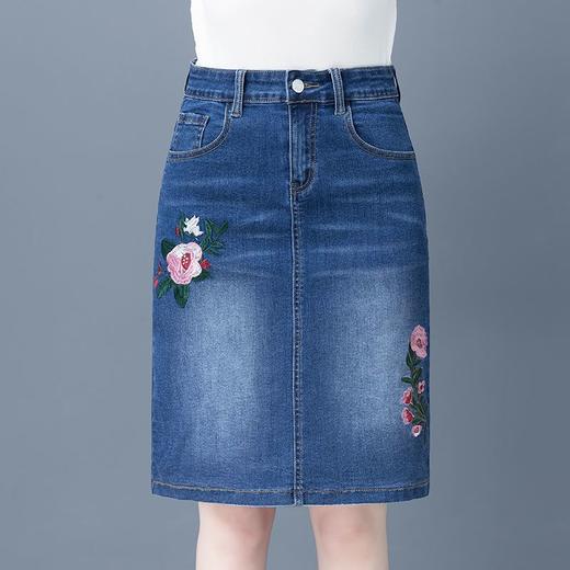 DD-2023春夏季新款薄款牛仔裙半身裙高腰显瘦弹力修身显瘦一步包臀裙 商品图7