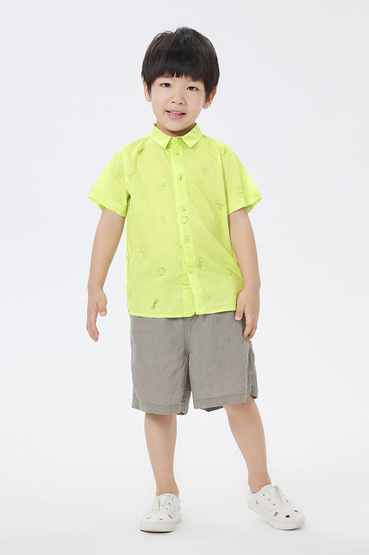 jnby  23年夏款  长绒棉轻薄透气短袖衬衫  1N6211990 商品图0