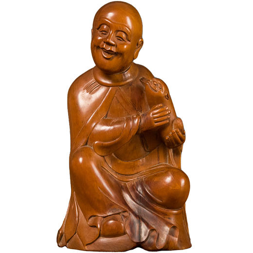 清 黄杨木雕戏狮罗汉 商品图5