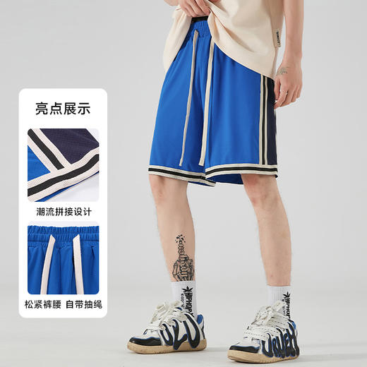 一口价【新款DSY】大依优型休闲五分裤港风运动宽松短裤大号裤子加肥加大夏季松紧腰宽松运动短裤沙滩裤 商品图3