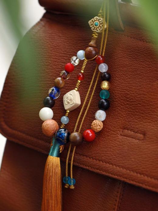 牛首山文创十八子菩提串女十八籽多宝车载挂饰18籽念珠男车内挂饰 商品图1