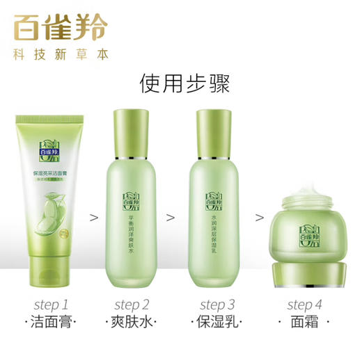 【母亲节礼物】百雀羚套装 草本精萃惊喜礼盒4件套 补水保湿清爽护肤母亲节礼物 商品图6