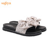 Safiya/索菲娅2023夏季新款闲适假日亮片蝴蝶结休闲外穿平底凉拖SF32110405 商品缩略图6