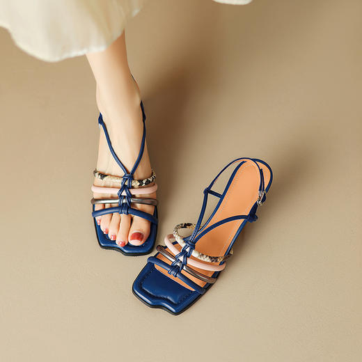 个性简约，拼色舒适露指凉鞋ZYY-A425 商品图4