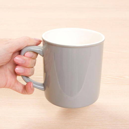 马克杯 400ML 象牙白/灰色 FRENCH CAFE 商品图1