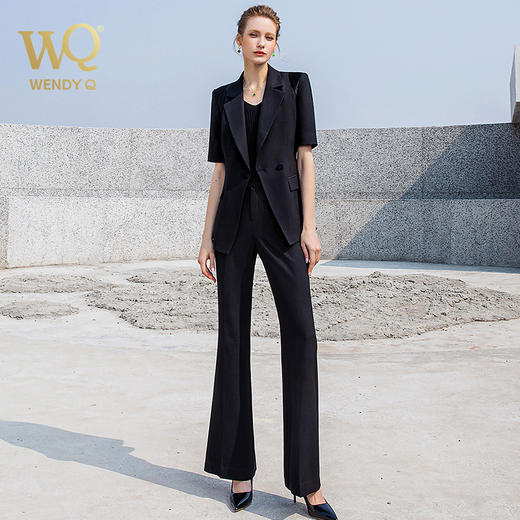 夏季高端西装套装女职业装套裤气质时尚短袖西服女士正装工作服 商品图2