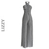 LIZZY 时尚摩登帅气露肩条纹无袖挂脖露肩阔腿连体裤长裤6860 商品缩略图4