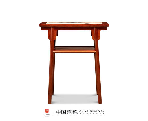 红桥红  家具严选  缅甸花梨（大果紫檀）【石面  70 刀牙带屉板双层 小酒桌 】 商品图0