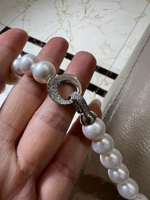 511-3 澳白平替 11-13mm爱迪生珍珠项链 近圆强光的大龙珠 带证书全套 商品图13