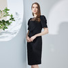 NF8G9斯尔丽瑟俪2023夏季新款立体腰部收褶修身显瘦连衣裙 商品缩略图2