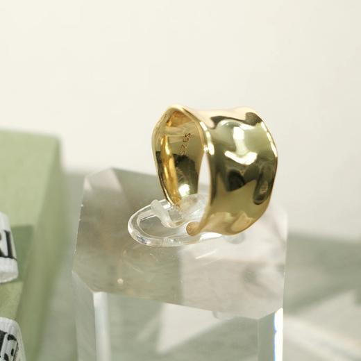 Perperle 弧形圆环 925银镀金戒指 商品图3