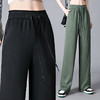 G2272铜氨丝阔腿裤女夏季薄款高腰垂感直筒拖地裤休闲防晒冰凉窄版长裤 商品缩略图1