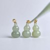 18K和田玉吊坠-铜钱扣立体葫芦 商品缩略图0