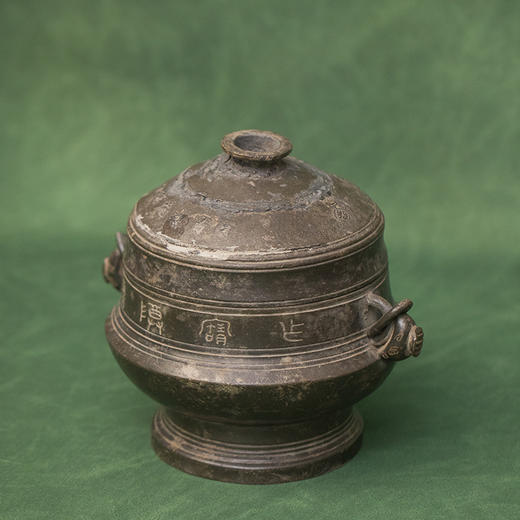 清 锡制彝尊盖罐 商品图4