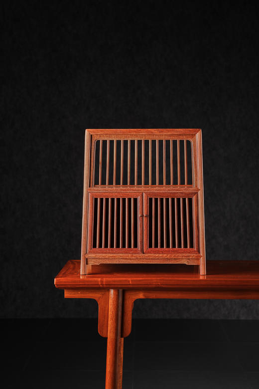 红桥红  家具严选  缅甸花梨(大果紫檀）  【39直棂 小茶水柜】 商品图1